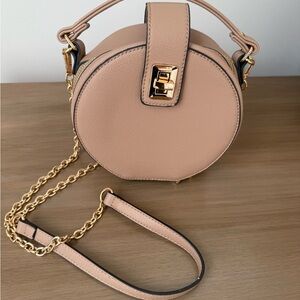 Elegant Tan Round Handbag